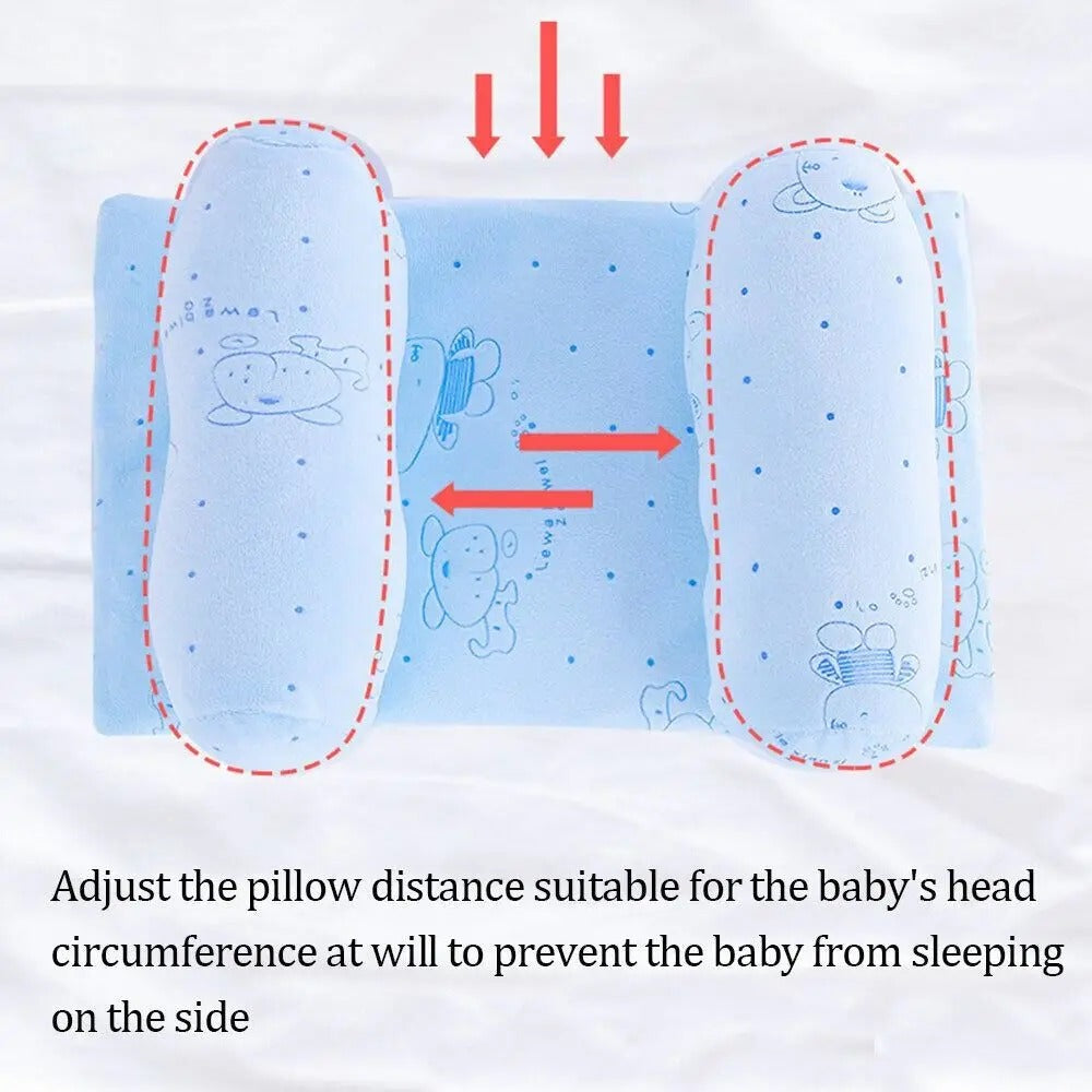 Baby sleeping pillow with side cushion